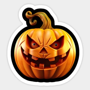 3D Halloween Pumpkin Sticker